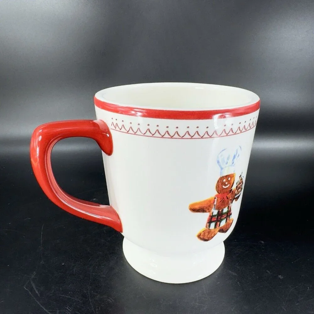 Williams Sonoma Gingerbread‎ Chef Ceramic Mug Cup Ceramic Christmas Icons Mug